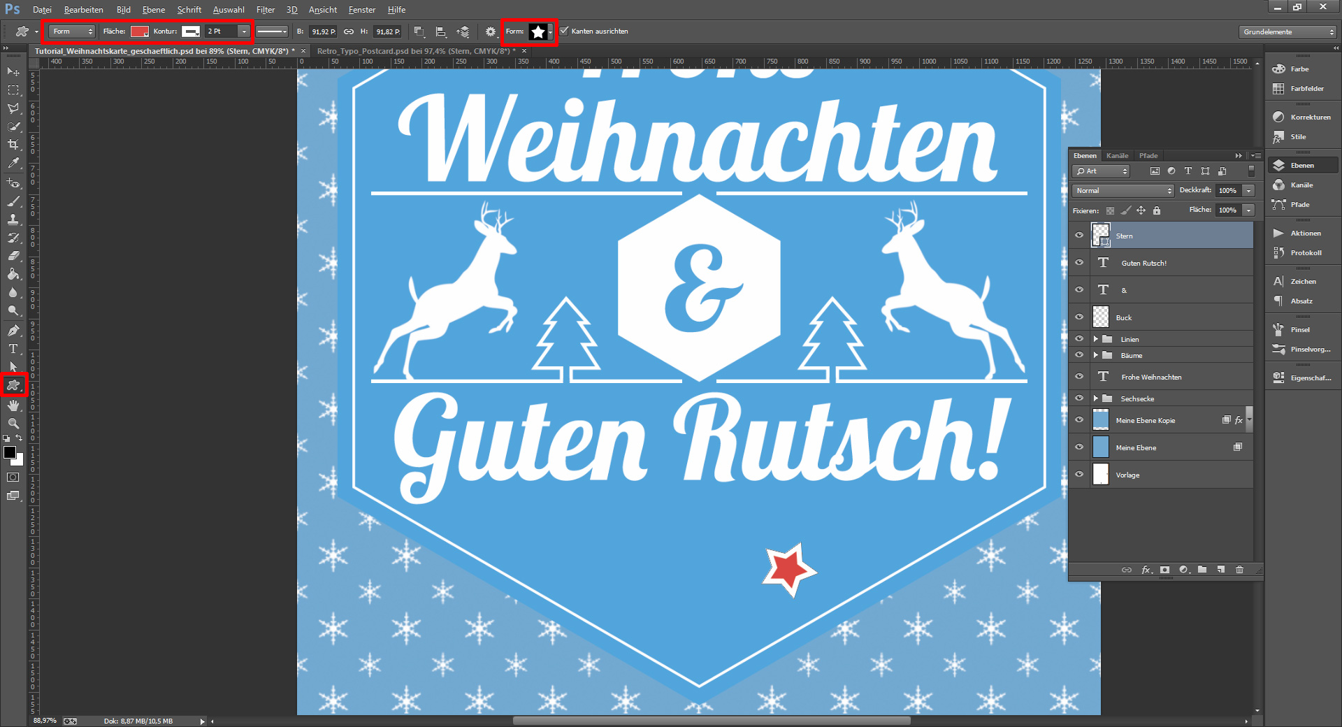 Tutorial Weihnachtskarte geschäftlich 18