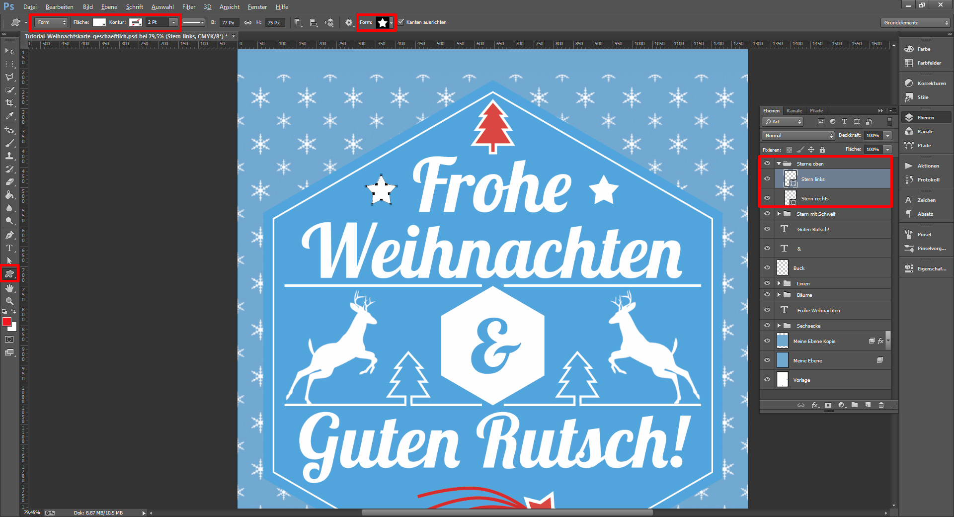 Tutorial Weihnachtskarte geschäftlich 20