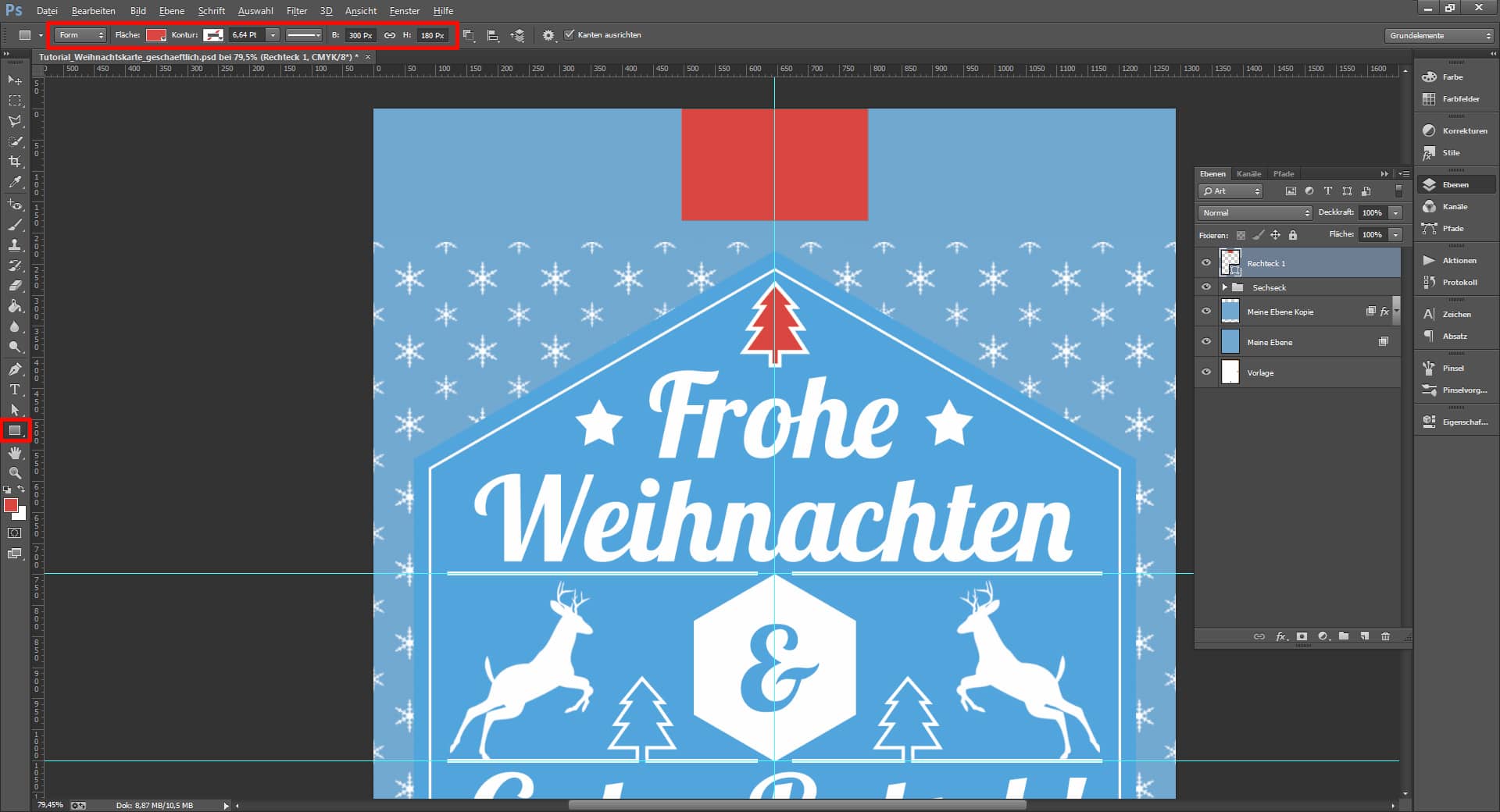 Tutorial Weihnachtskarte geschäftlich 21