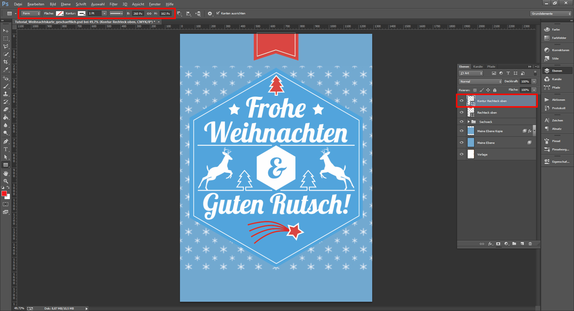 Tutorial Weihnachtskarte geschäftlich 23