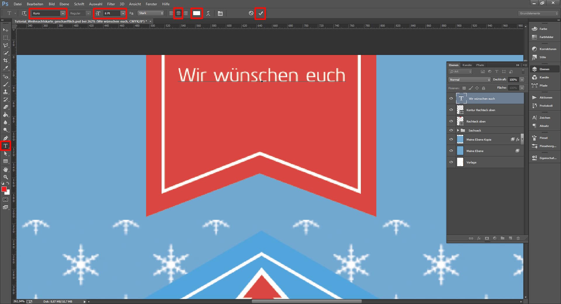 Tutorial Weihnachtskarte geschäftlich 24