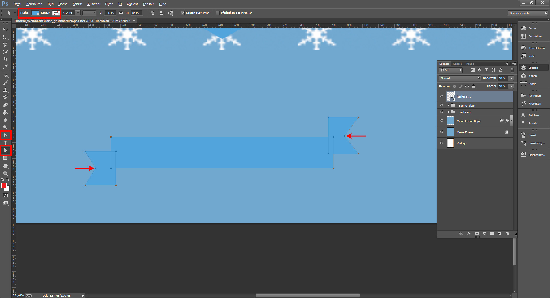 Tutorial Weihnachtskarte geschäftlich 26