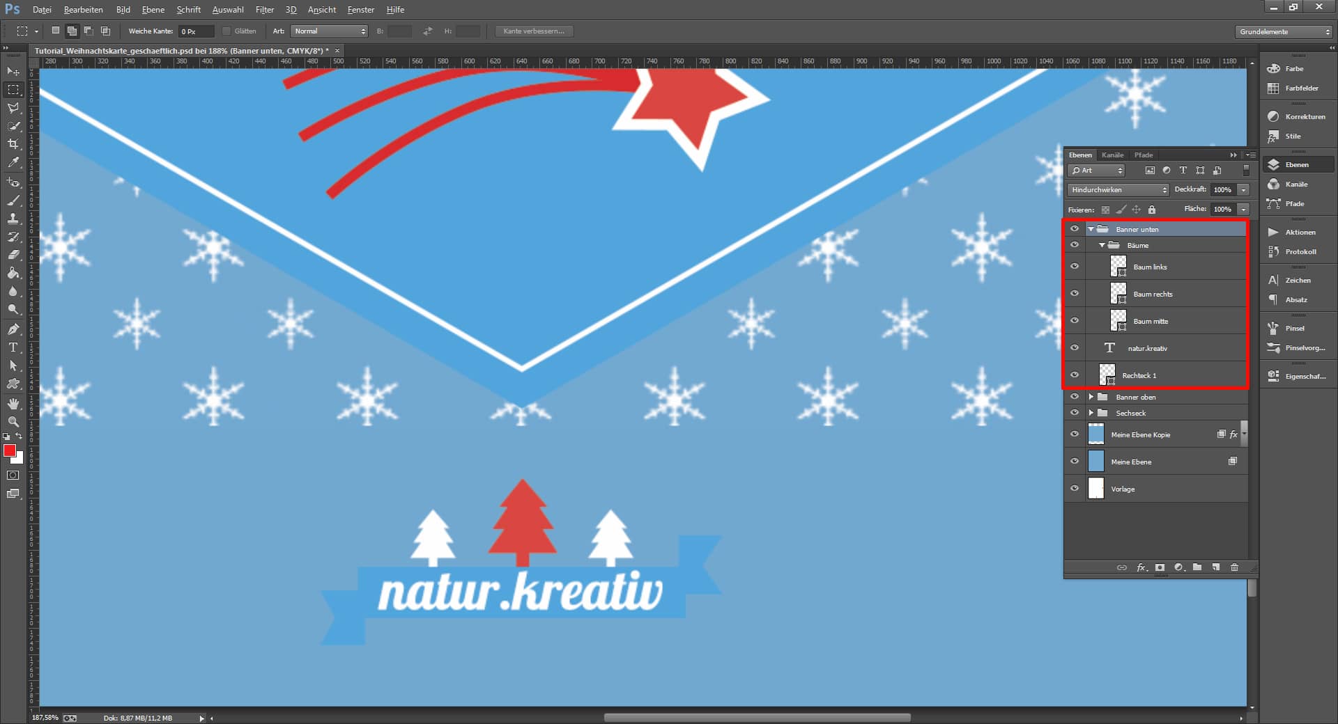 Tutorial Weihnachtskarte geschäftlich 27