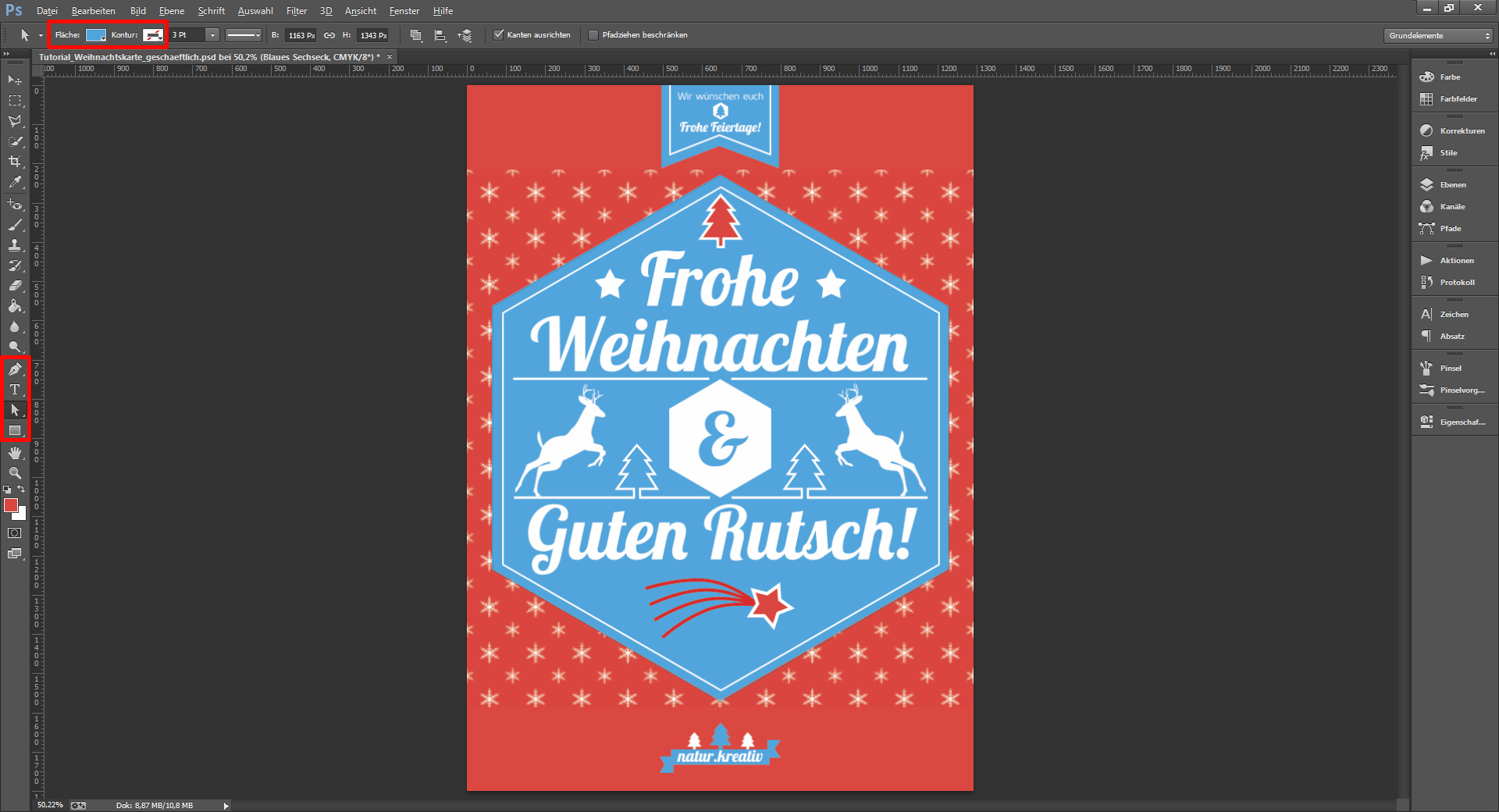 Tutorial Weihnachtskarte geschäftlich 28