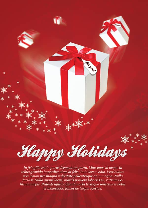 Weihnachtskartedesign Vorlage 34