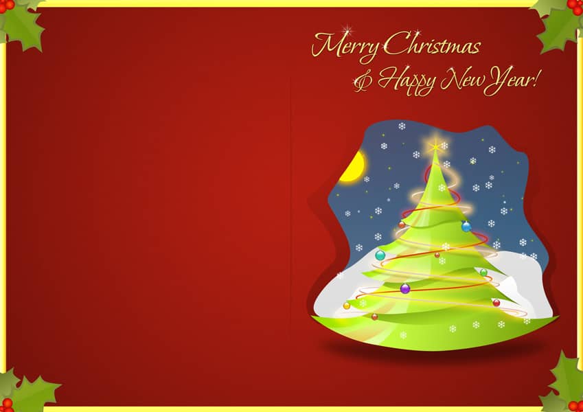 Weihnachtskartedesign Vorlage 36