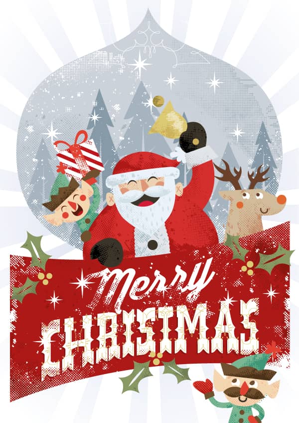 Weihnachtskartedesign Vorlage 42