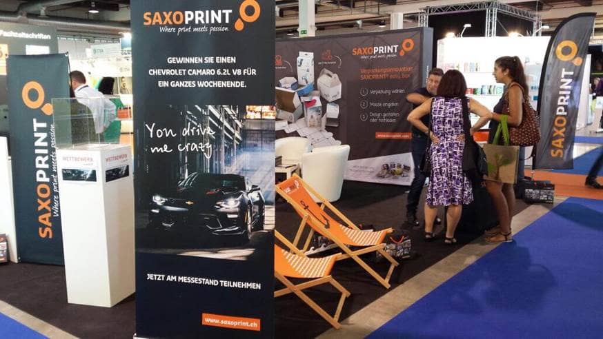 Suisse Emex SAXOPRINT Messeauftritt