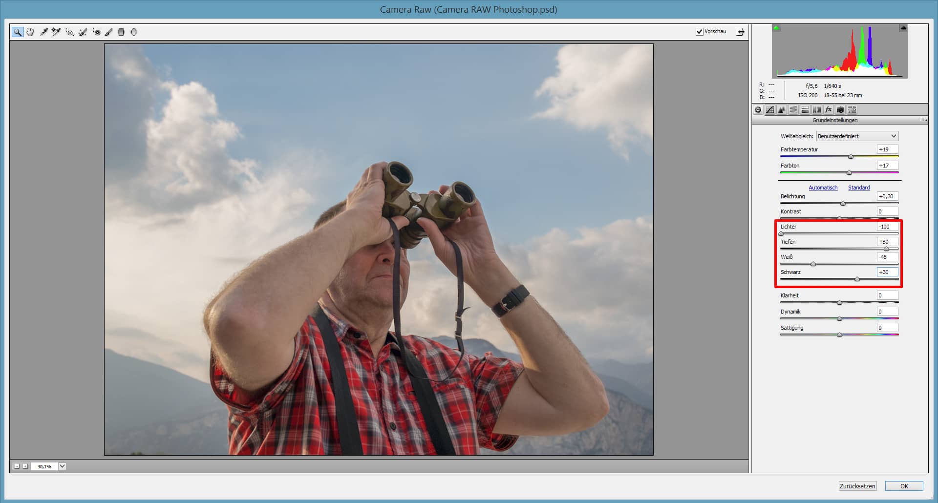 Camera RAW Photoshop 9