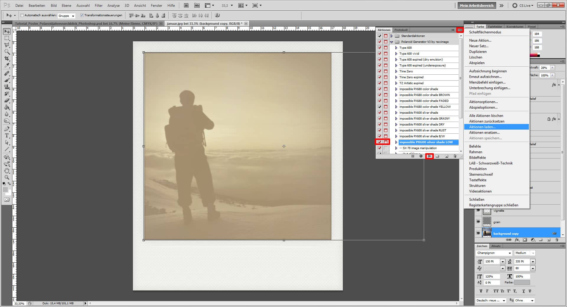Fotocollage erstellen Photoshop  "kostenlos Photoshop Aktion herunterladen"