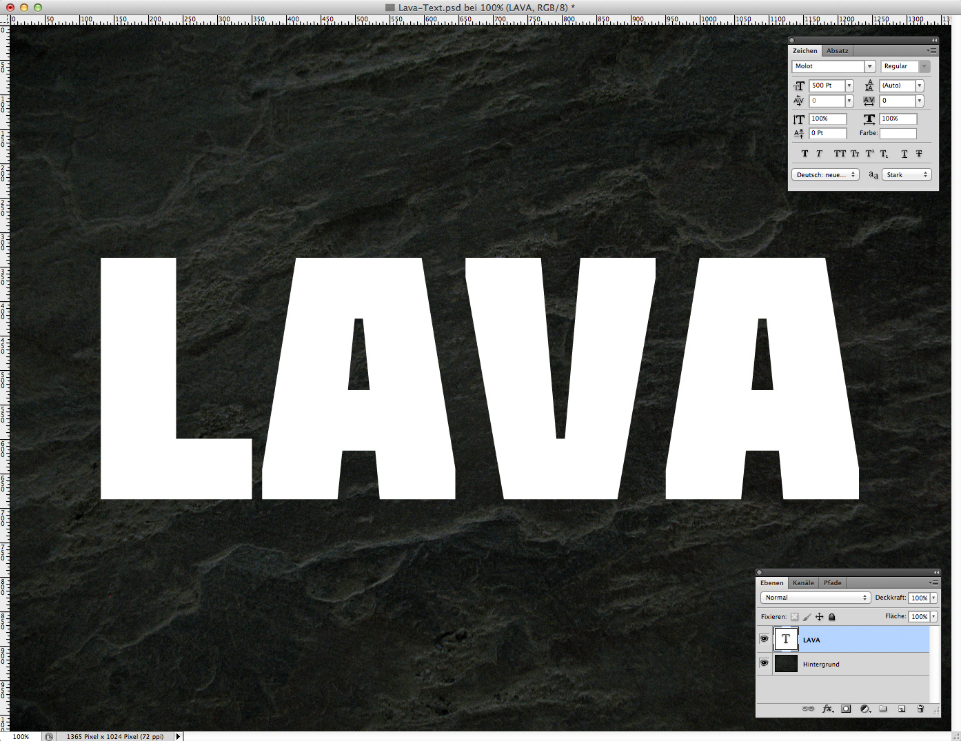 Lava Text effect Phtotoshop 1