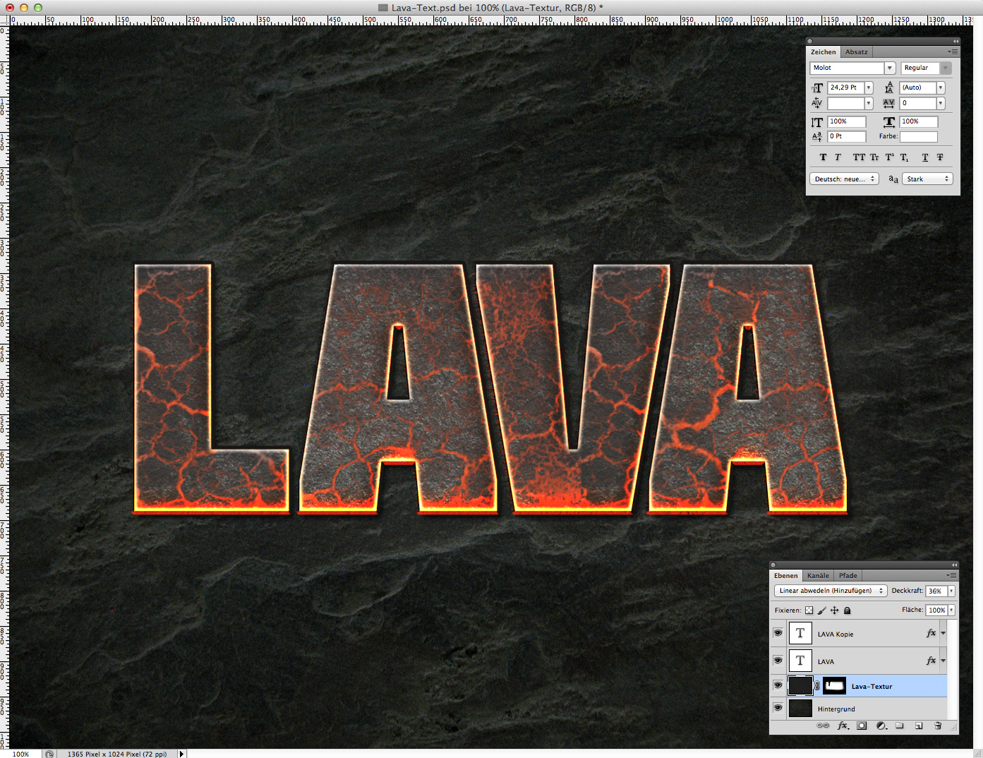 Lava Text effect Phtotoshop 6