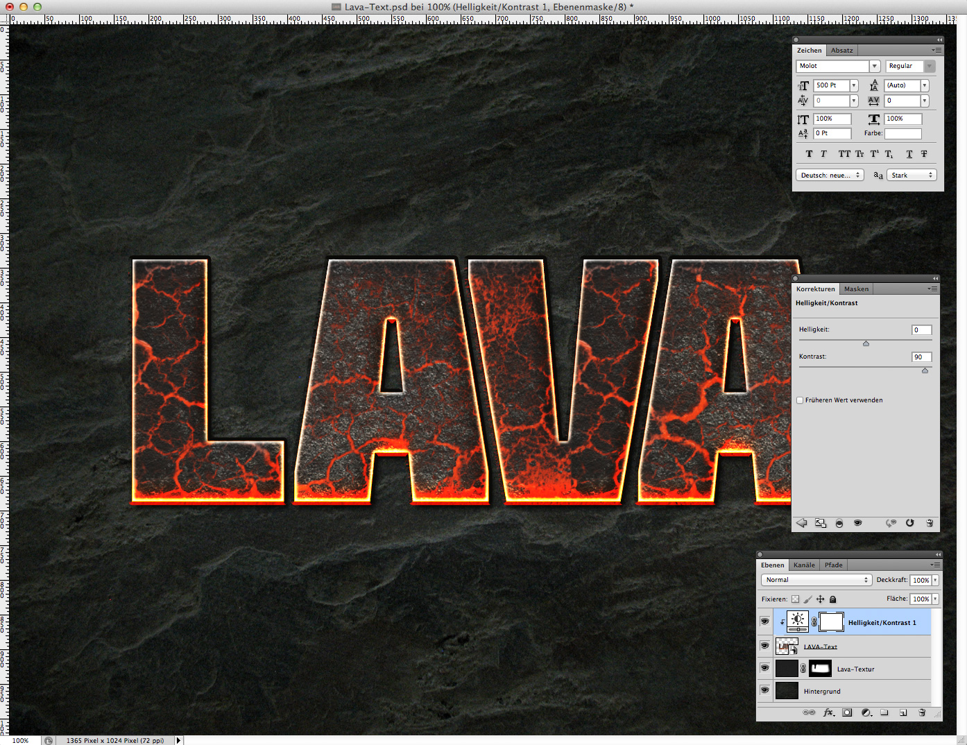 Lava Text effect Phtotoshop 7