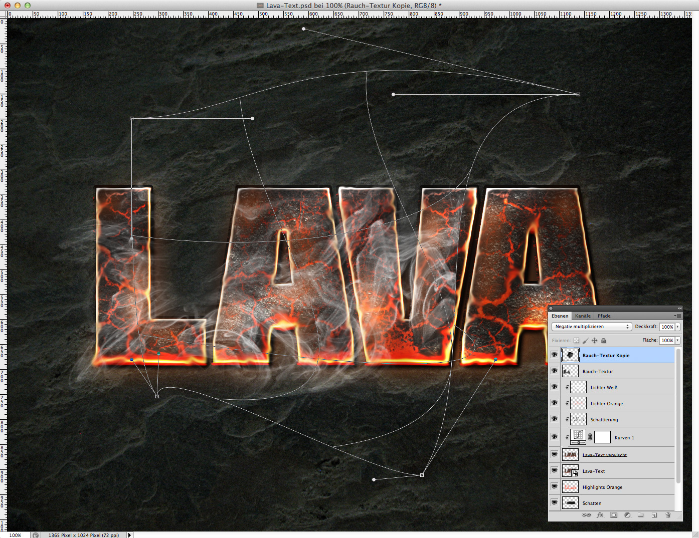 Lava Text effect Photoshop 15 step 2