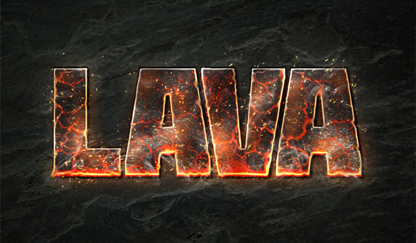 Lave Text Effekt mit Photoshop
