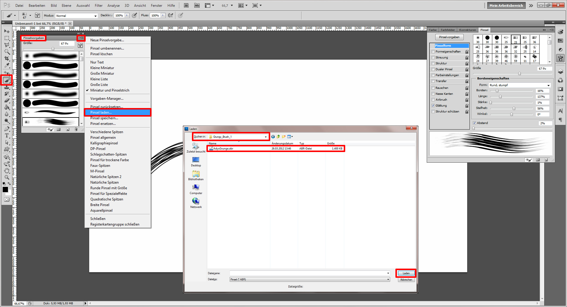 Photoshop Pinsel schritt 2