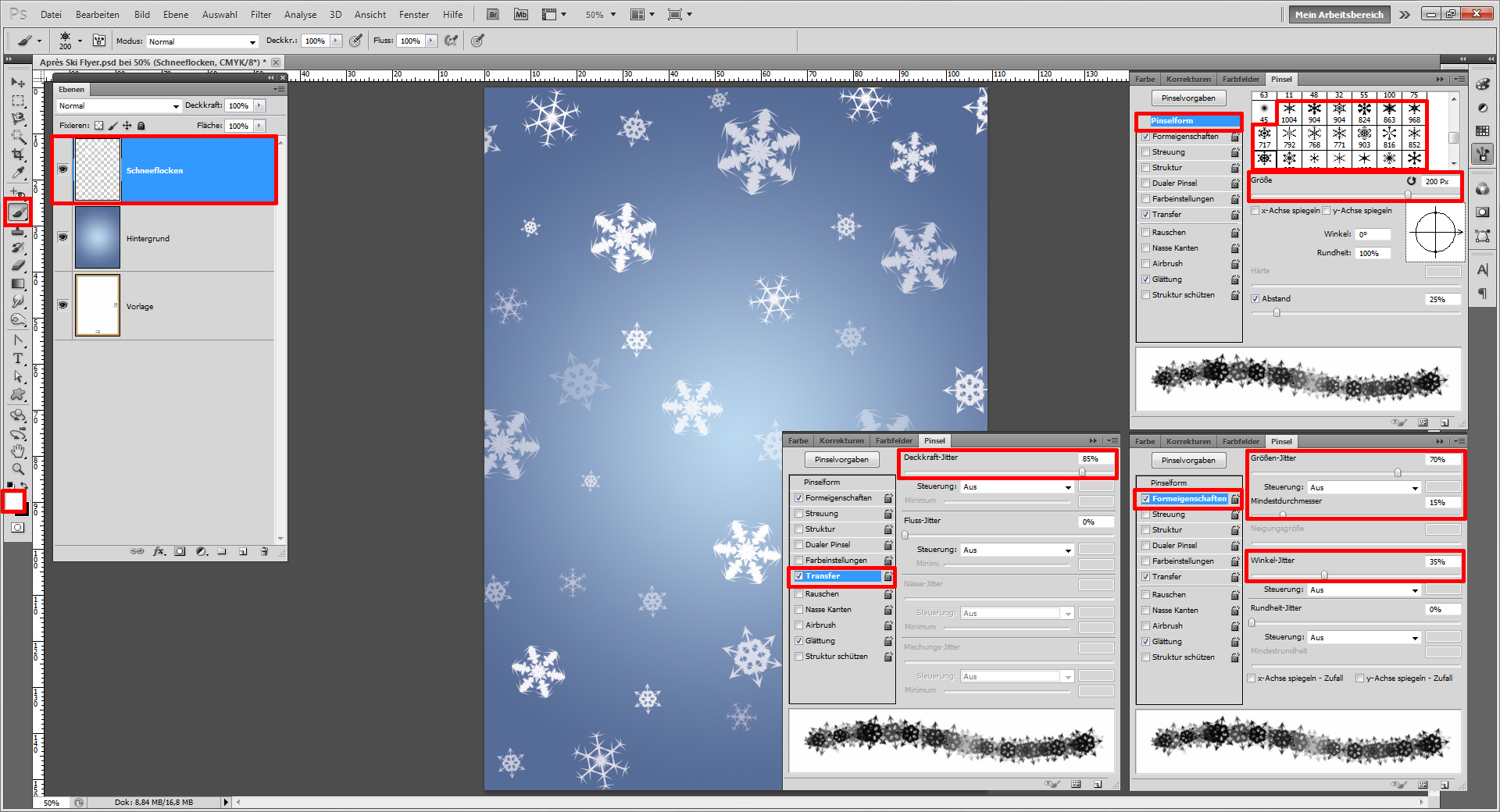 einen winterlichen Apres ski Flyer gestalten step 2