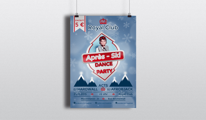 einen winterlichen Apres ski gestalten Flyer