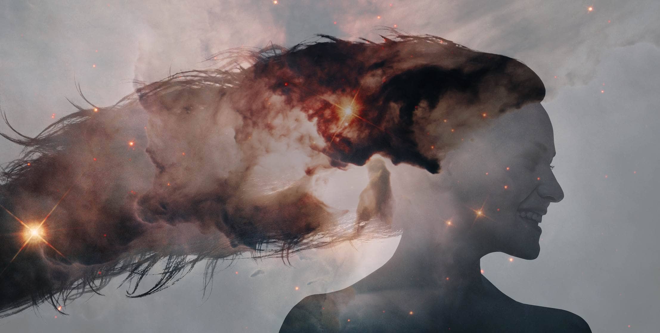 Digitales Silhouette Portrait mit Galaxie (11)