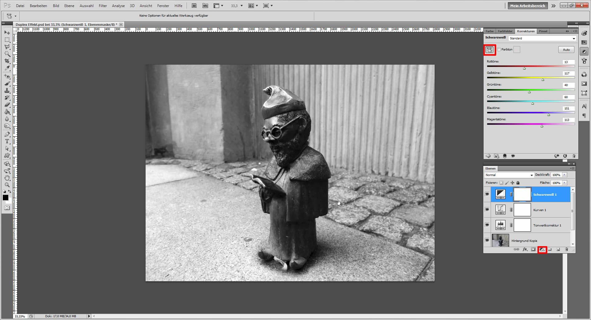Erstelle einen Duplex Effekt mit Photoshop 3