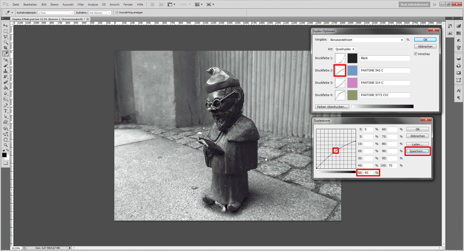 Erstelle einen Duplex Effekt mit Photoshop 7