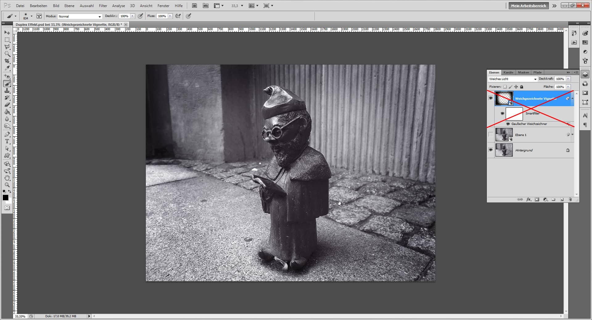 Erstelle einen Duplex Effekt mit Photoshop 10