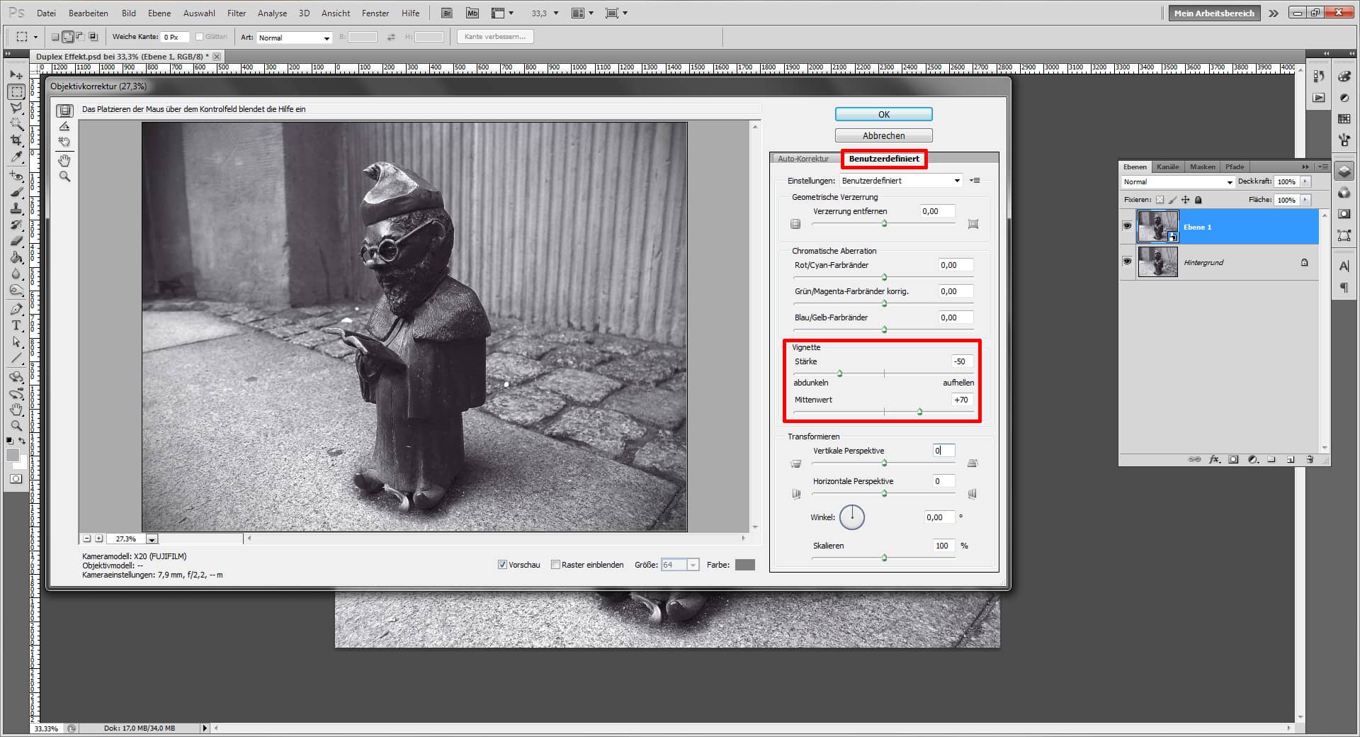 Erstelle einen Duplex Effekt mit Photoshop 12