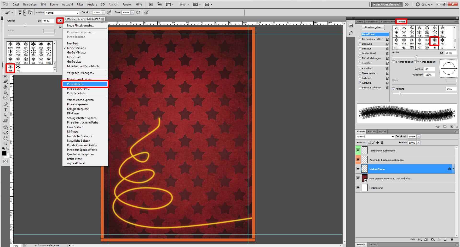 Tutorial: Flyer für die Weihnachtsfeier in Photoshop (4)