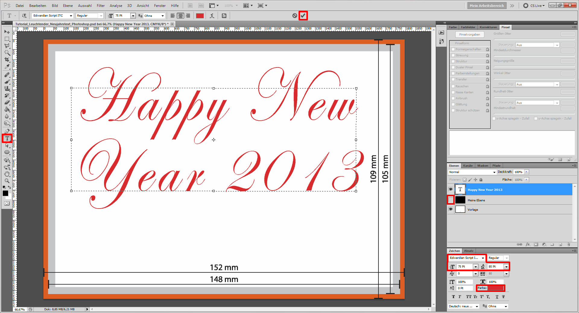 Tutorial Glitzerschrift Photoshop (2)