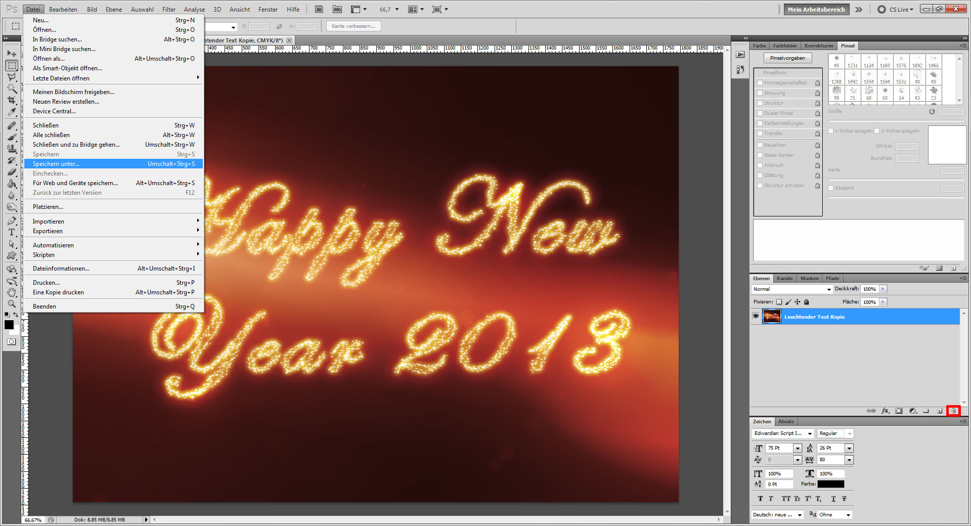 Tutorial Glitzerschrift Photoshop (12)
