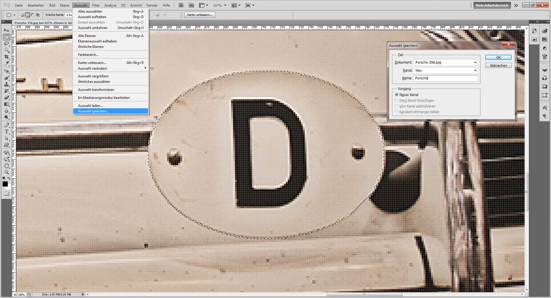 Photoshop Tutorial: Buchstabe D
