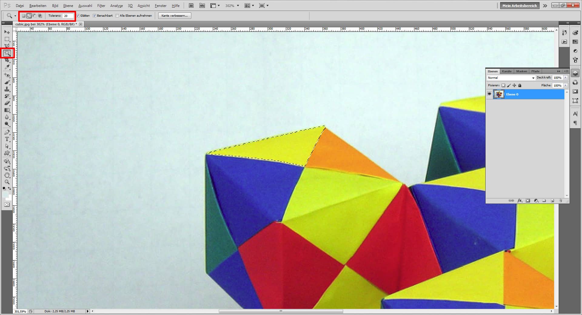 Photoshop Tutorial: Figur mit geometrischen Formen in mehreren Farben.