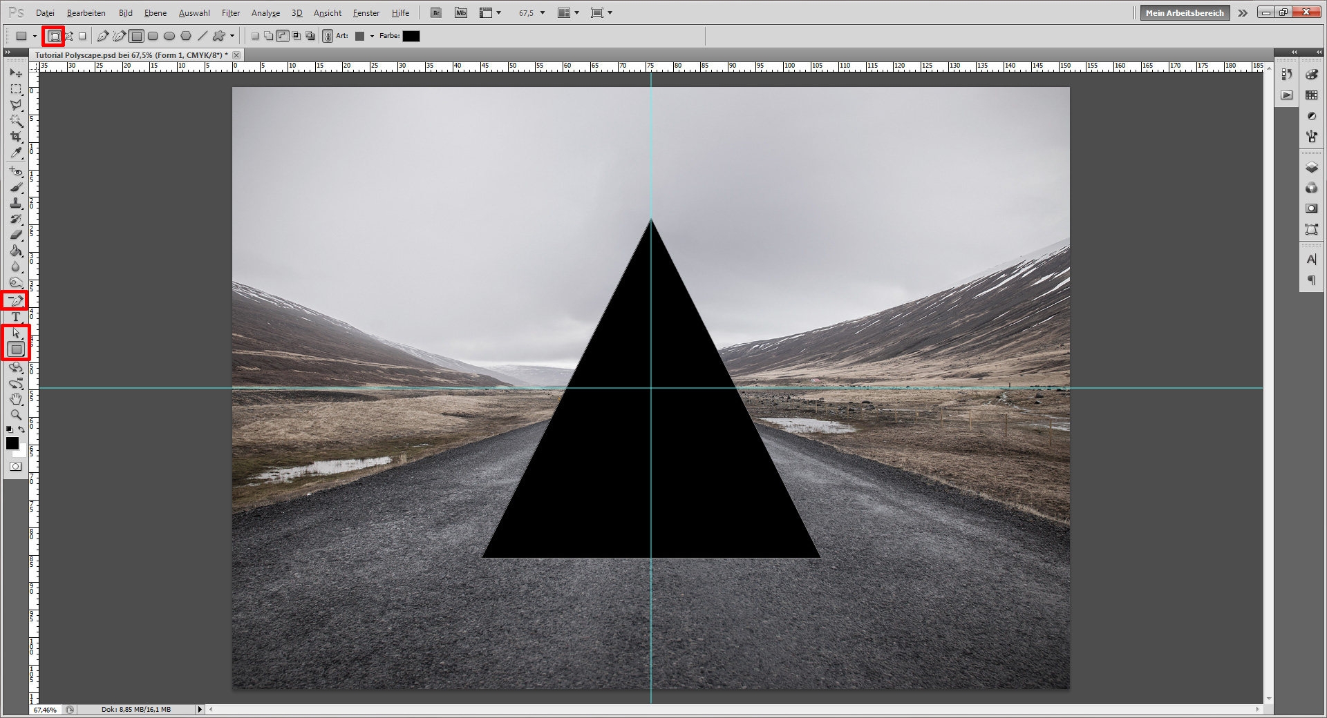 Gestalte ein Polyscape Design mit Photoshop (4)