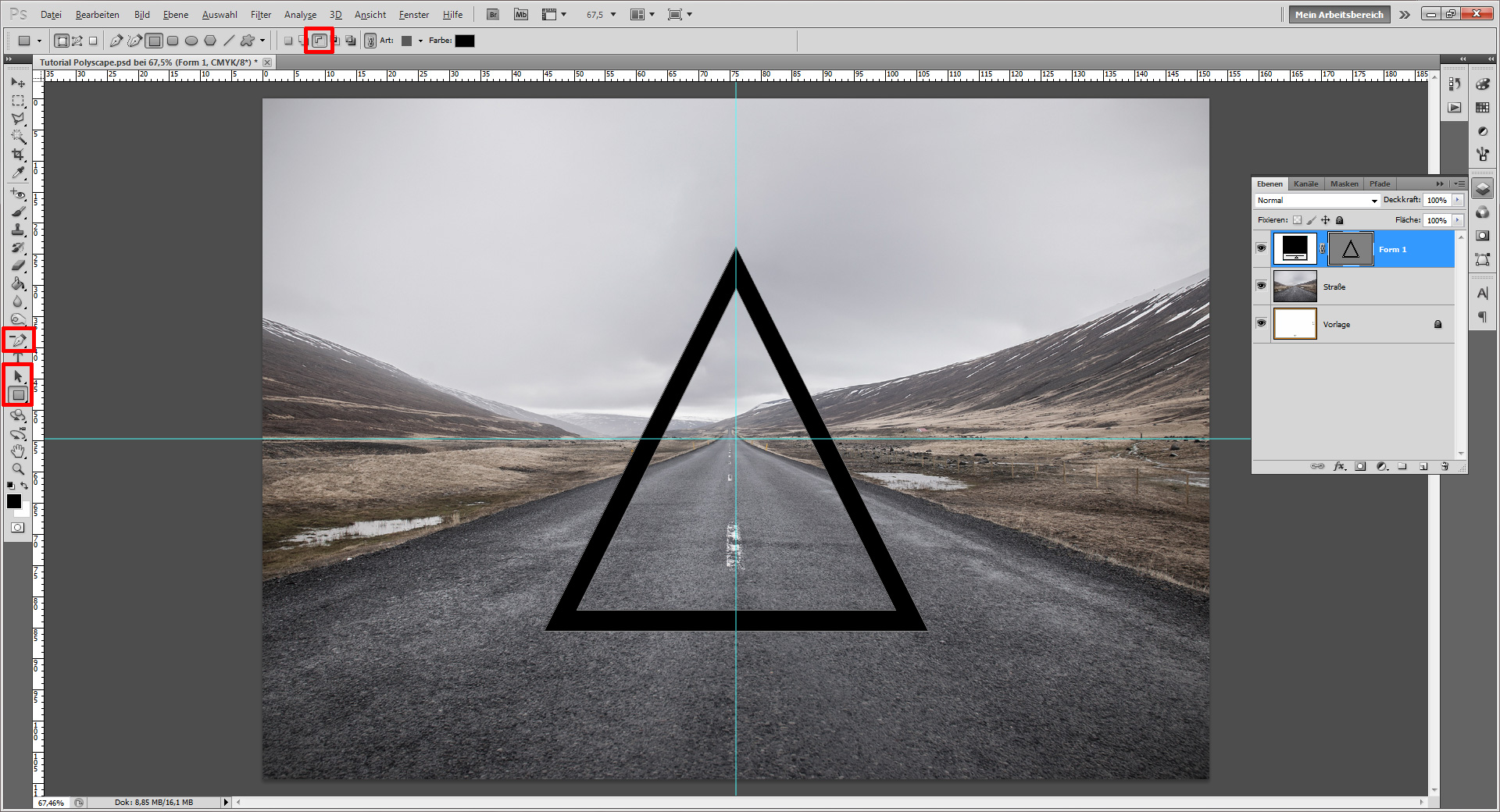 Gestalte ein Polyscape Design mit Photoshop (5)