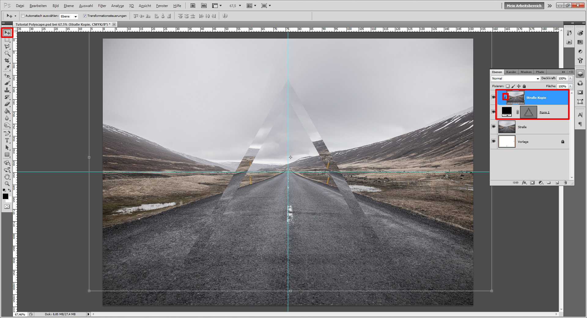 Gestalte ein Polyscape Design mit Photoshop (6)