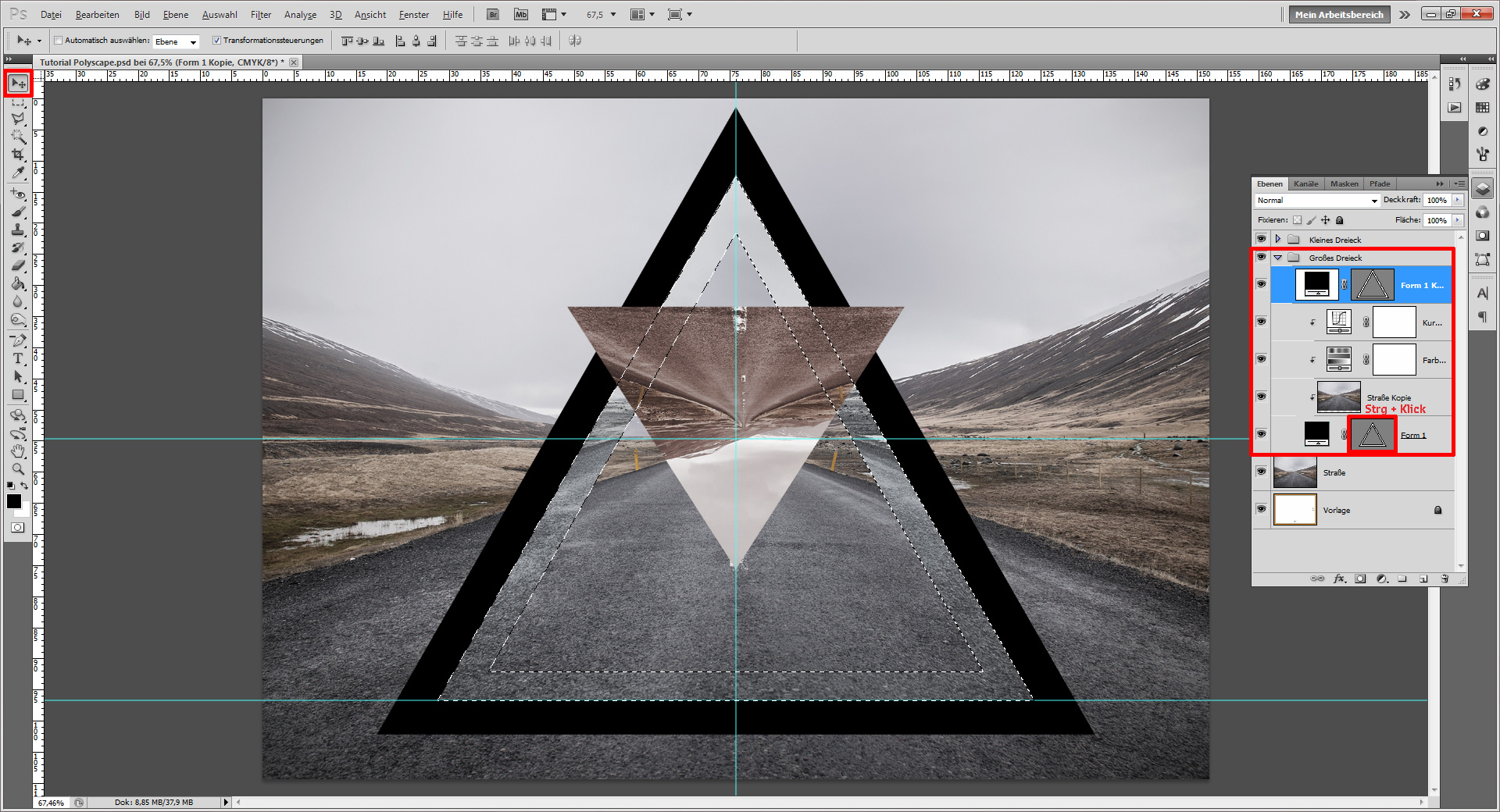 Gestalte ein Polyscape Design mit Photoshop (10)