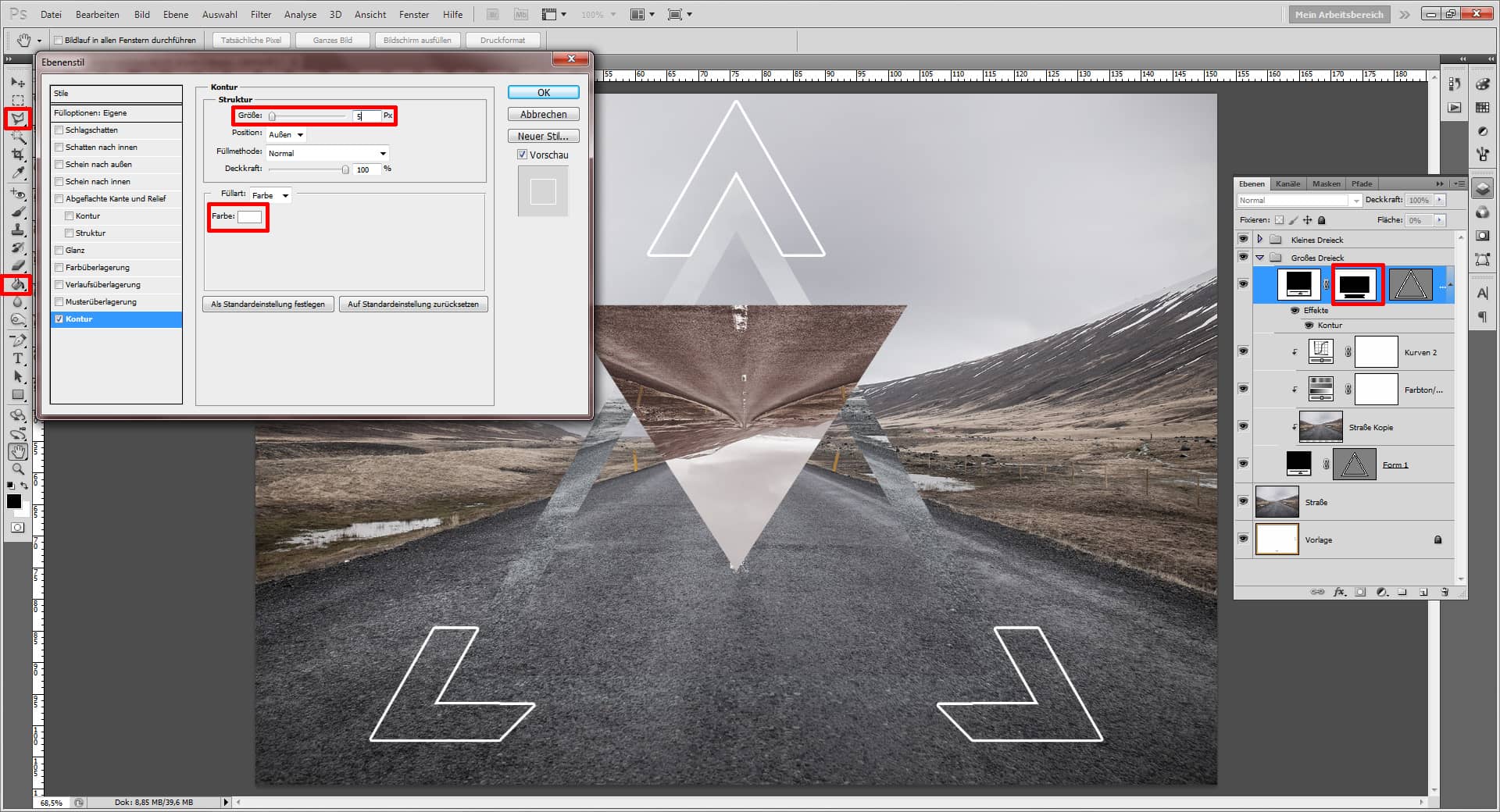 Gestalte ein Polyscape Design mit Photoshop (11)
