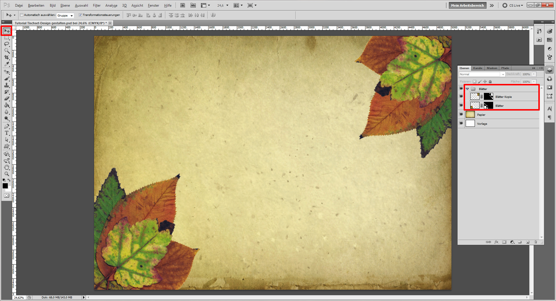 Tischset Platzset Design selbst gestalten 3