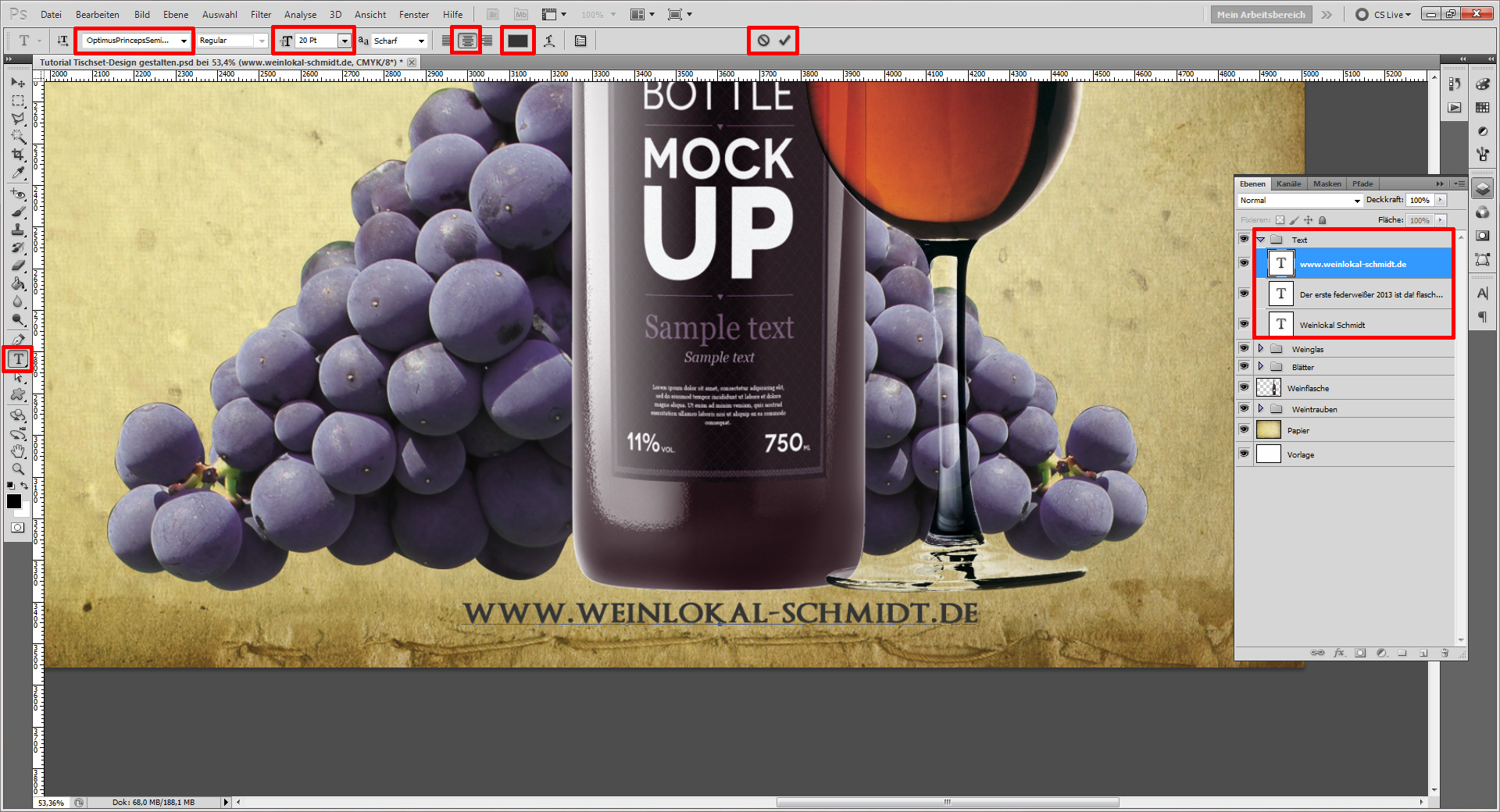 Tischset Platzset Design selbst gestalten   zoom