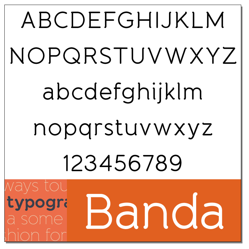 Banda Font by Alexander Nedelev and Veronika Slavova