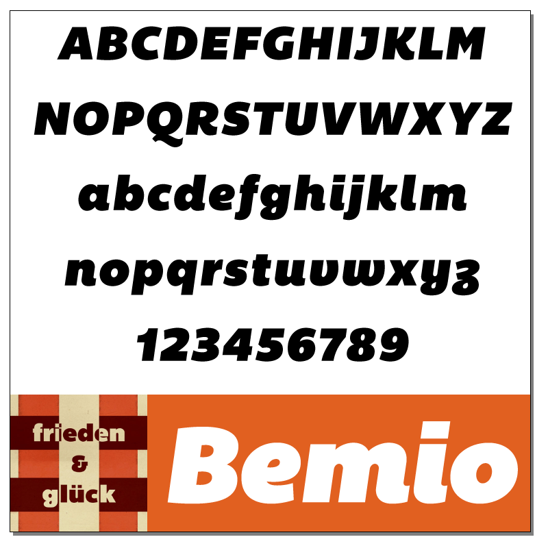 Bemio Font by Joe Prince