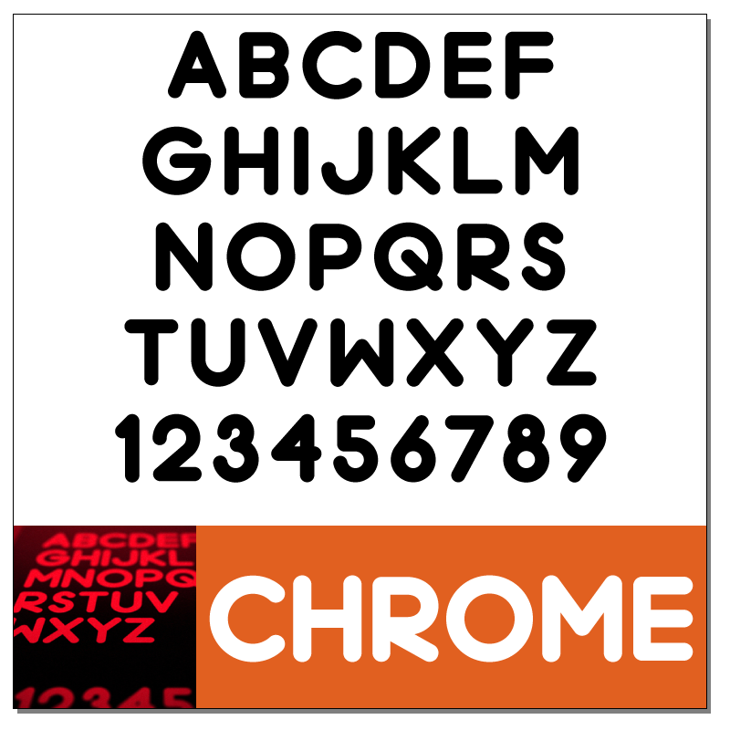 Chrome Font by Artem Sukhinin