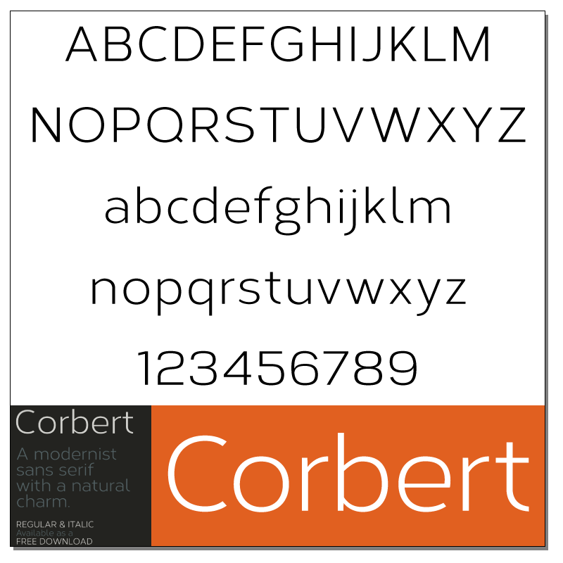 Corbert Font by Jonathan Hill