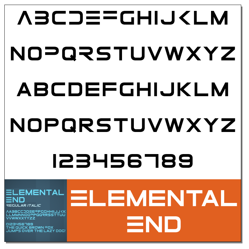 Elemental End Font by Zdenek Gromnica
