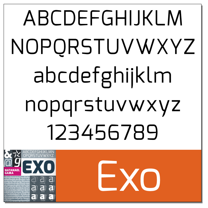 Exo Font by Natanael Gama