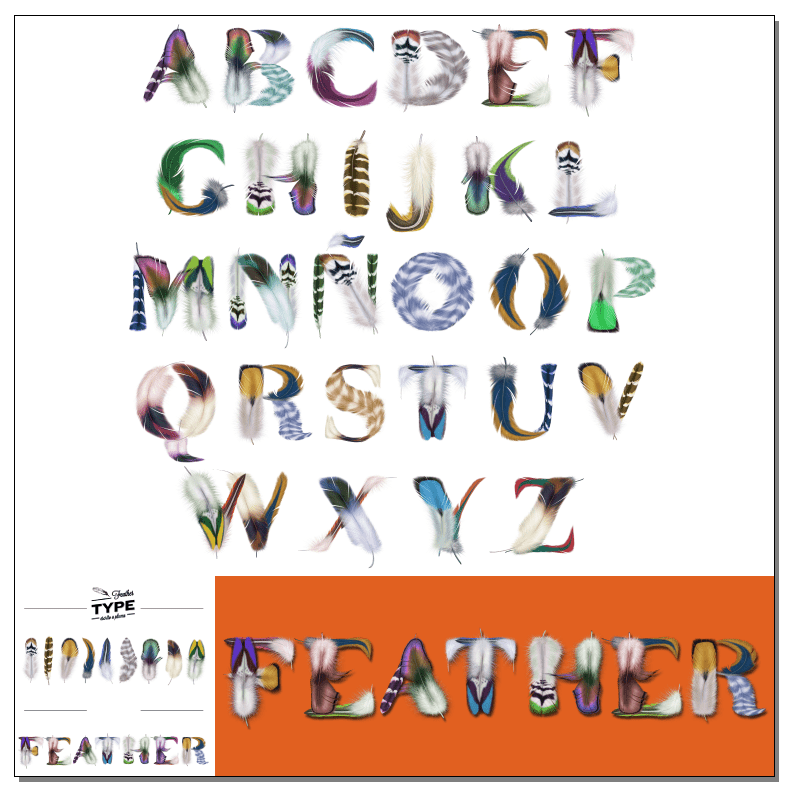 FeatherType Font by Manuel Persa