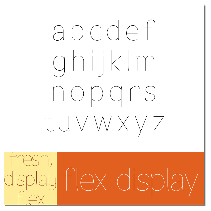 Flex Display Font by Álvaro Thomáz