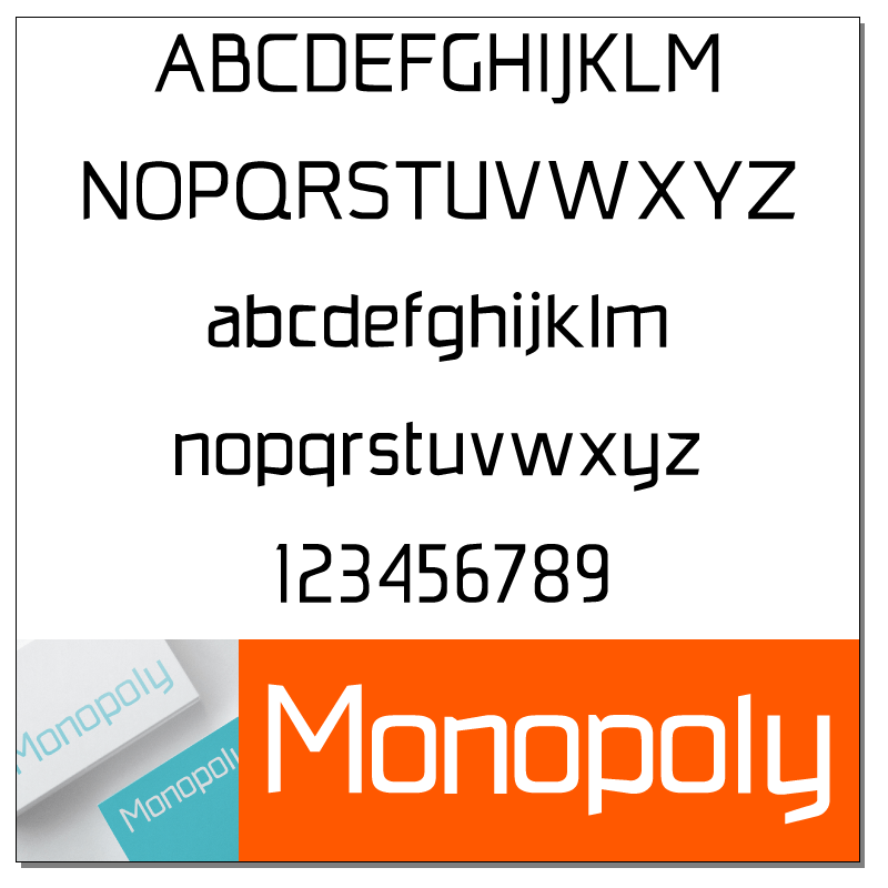 Monopoly Font by Hyun Seok Choi