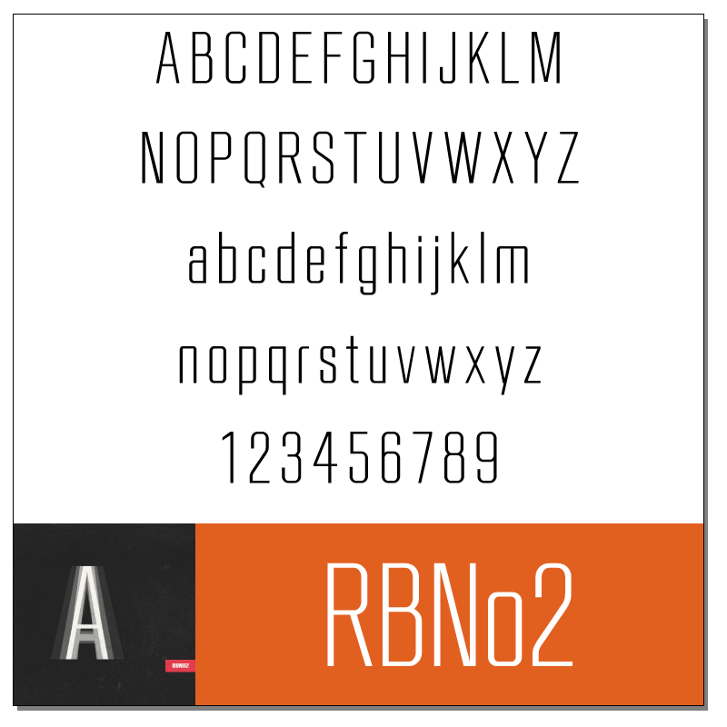 RBNo2 Font by Rene Bieder