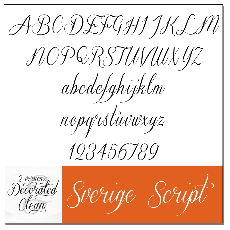 Sverige Script Font by Måns Grebäck